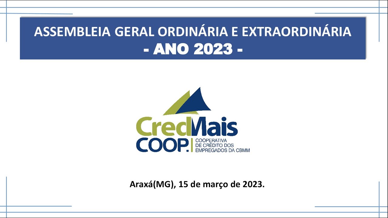Assembleia Geral Ordinária e Extraordinária da Cooperativa ano 2023
